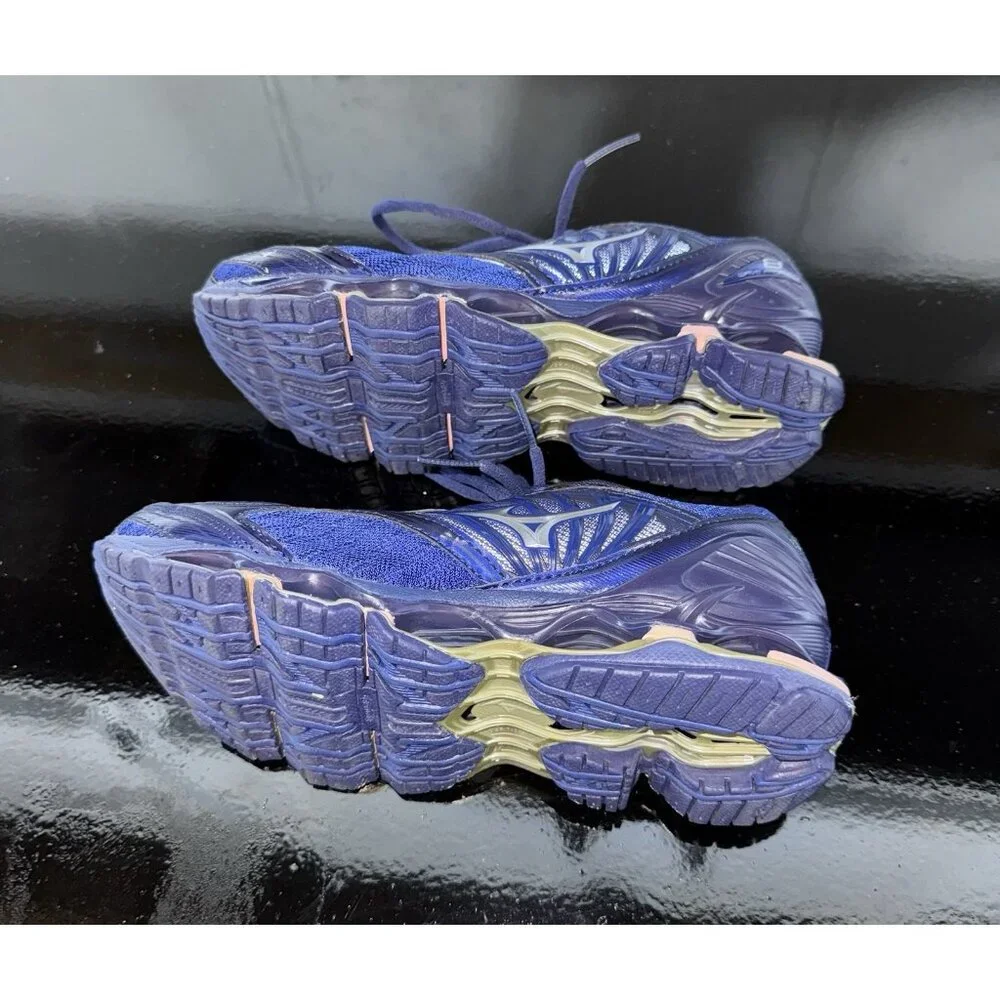 Mizuno Wave Prophecy 8 Womens Athletic Running Shoes Size 7 Navy Blue Pink
